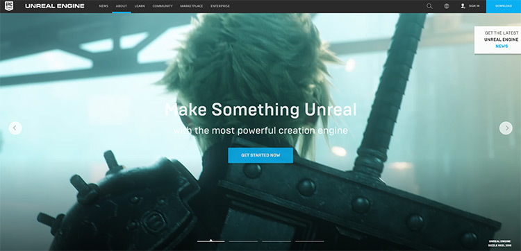 Unreal Engine website