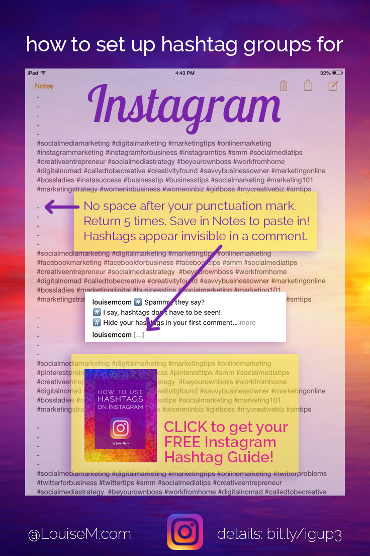 how to hide Instagram hashtags
