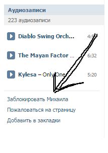 Заблокировать пользователя вконтакте