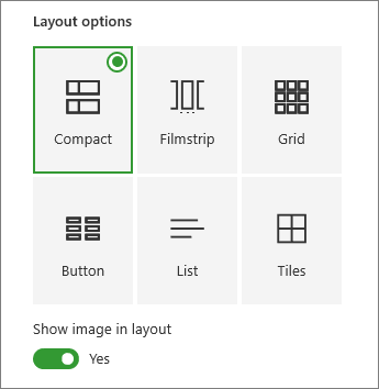 Quick links layout options