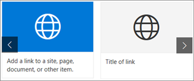 Comparison of Quick links compact and filmstrip