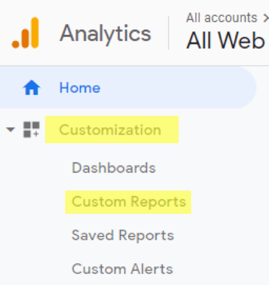 Google Analytics Customization Dashboard